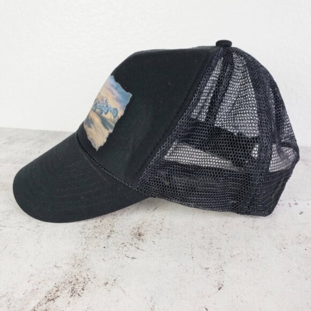 Vintage NISSIN Cap Sand Dunes ATV Print Trucker Hat View 2